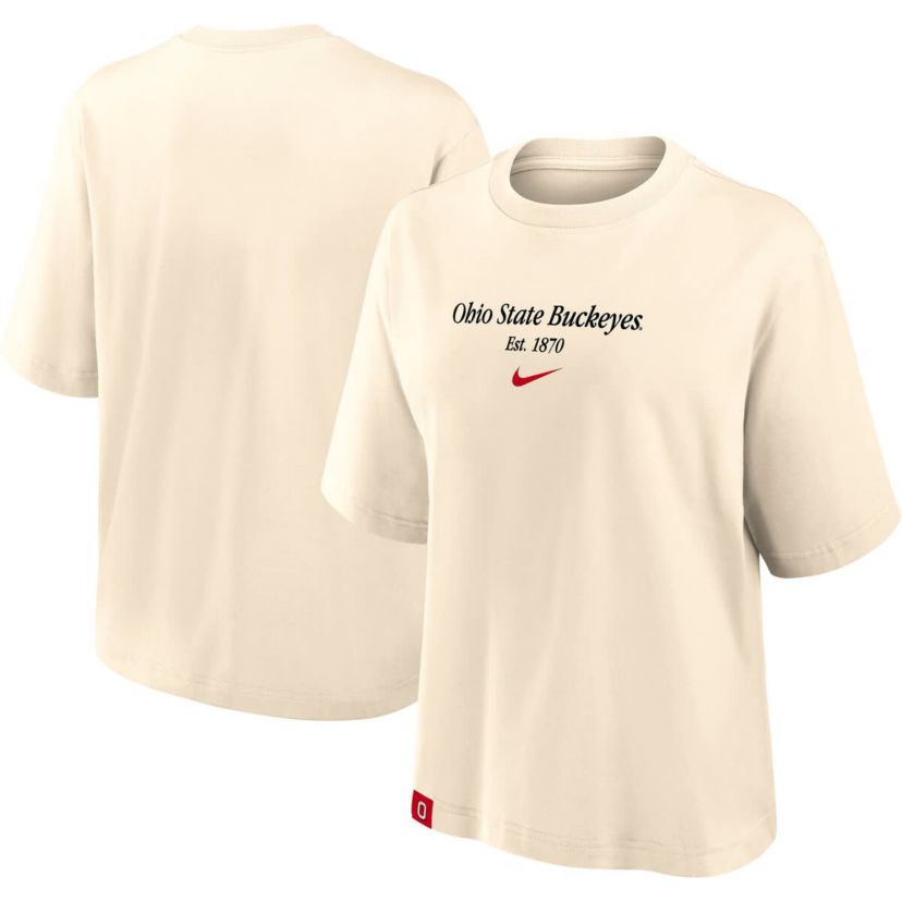 NCAA Nike Ohio State Buckeyes Established Tag Boxy T-Shirt