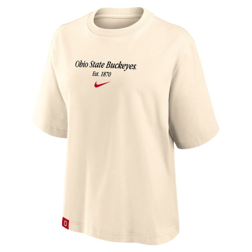 NCAA Nike Ohio State Buckeyes Established Tag Boxy T-Shirt