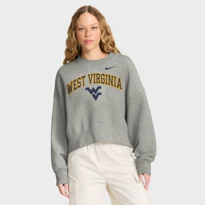 NCAA Nike West Virginia Mountaineers Oversized Phoenix Arch Pullover Sweatshirt, Gray, XL