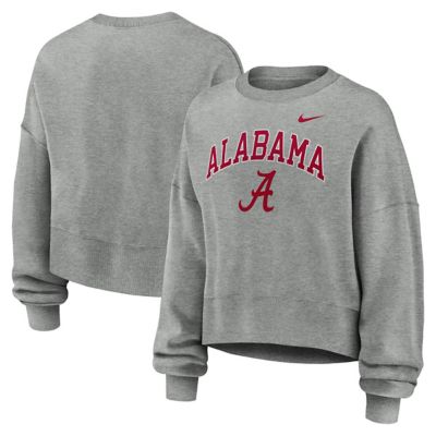 Alabama Crimson Tide NCAA Nike Alabama Tide Oversized Phoenix Arch Pullover Sweatshirt, Gray, XL