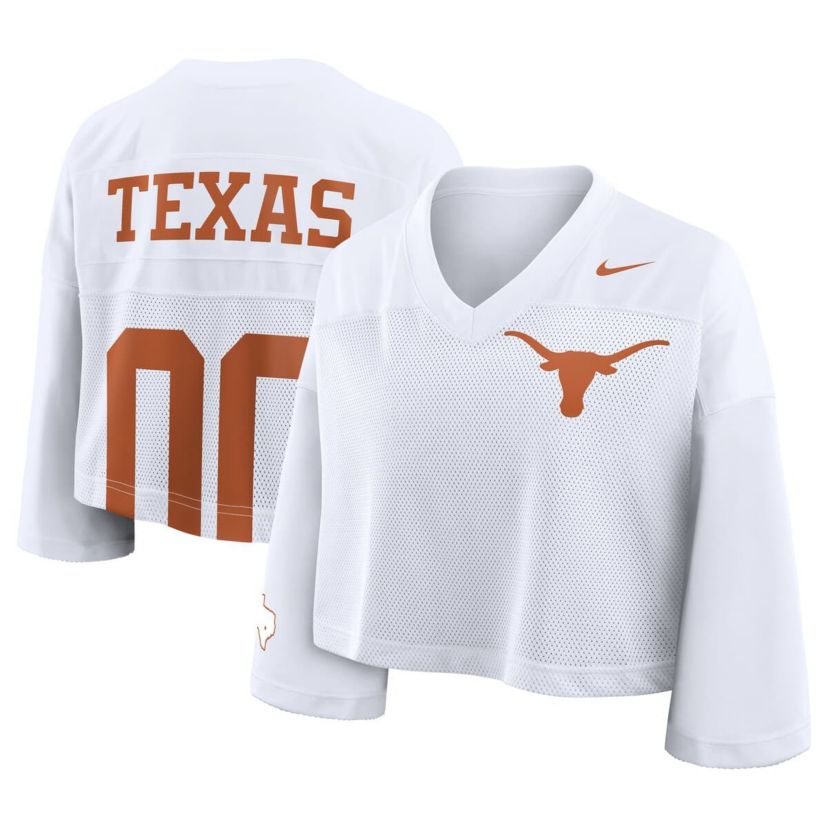 NCAA Nike Texas Longhorns Cropped Mesh Dri-FIT Fashion Jersey