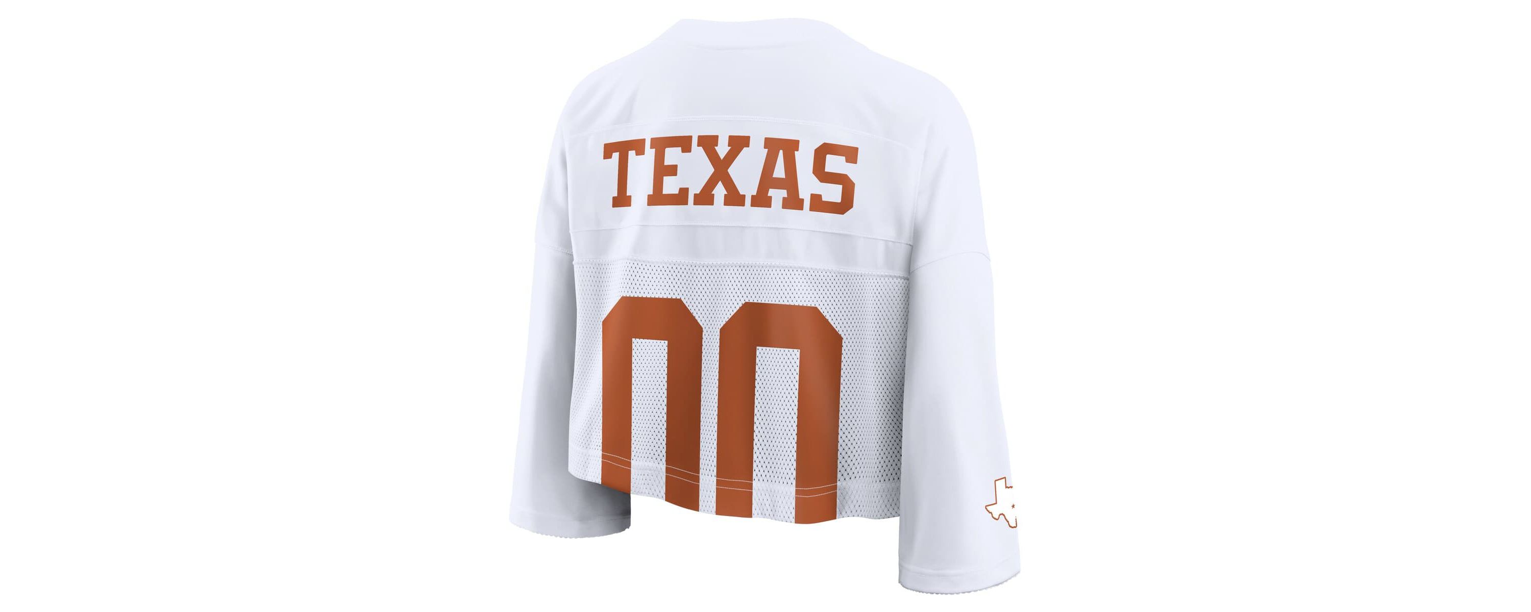 NCAA Nike Texas Longhorns Cropped Mesh Dri-FIT Fashion Jersey