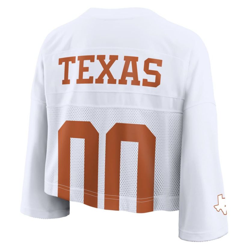 NCAA Nike Texas Longhorns Cropped Mesh Dri-FIT Fashion Jersey