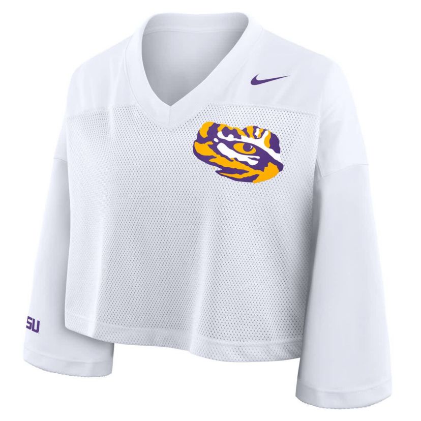 NCAA Nike LSU Tigers Cropped Mesh Dri-FIT Fashion Jersey
