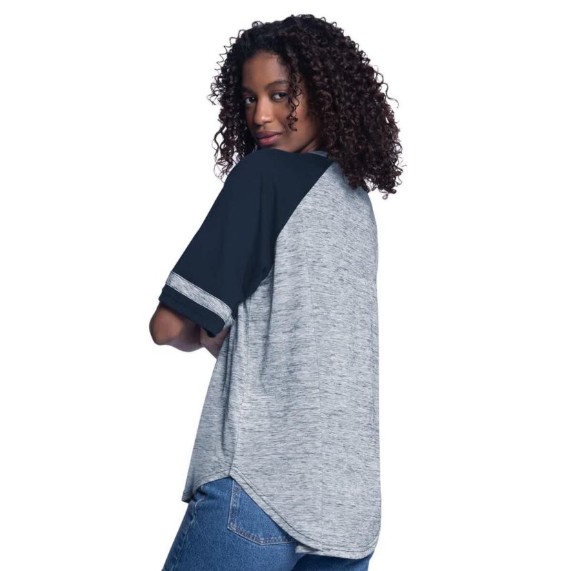 MLB Houston Astros Hall of Fame Raglan Oversized Half-Sleeve V-Neck Top