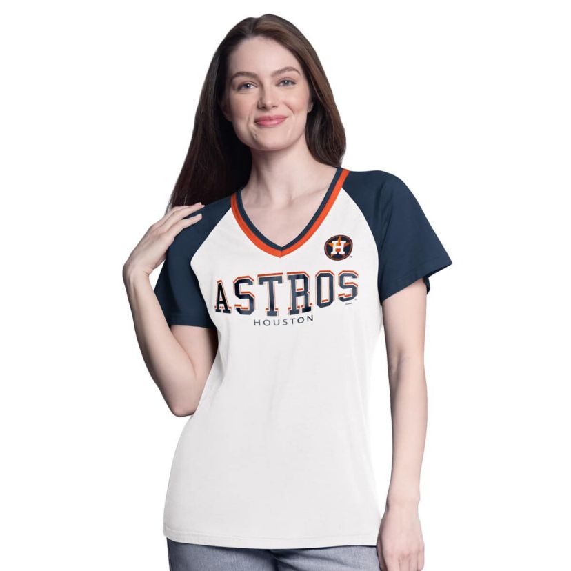 MLB Houston Astros Ball Park Raglan V-Neck T-Shirt