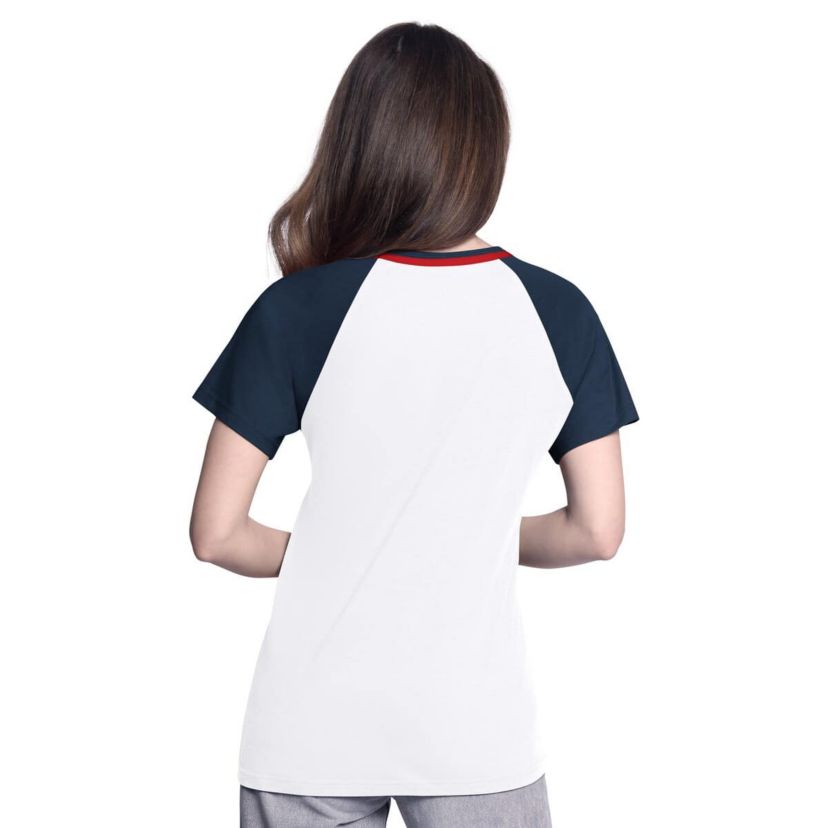 MLB Cleveland Guardians Ball Park Raglan V-Neck T-Shirt