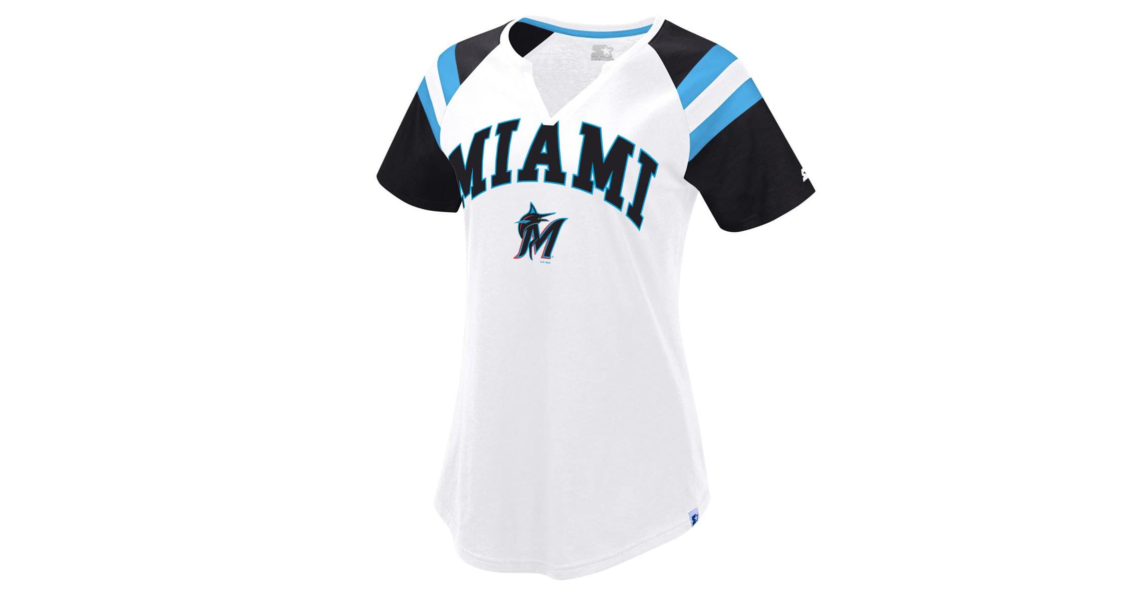MLB Miami Marlins Game On Notch Neck Raglan T-Shirt