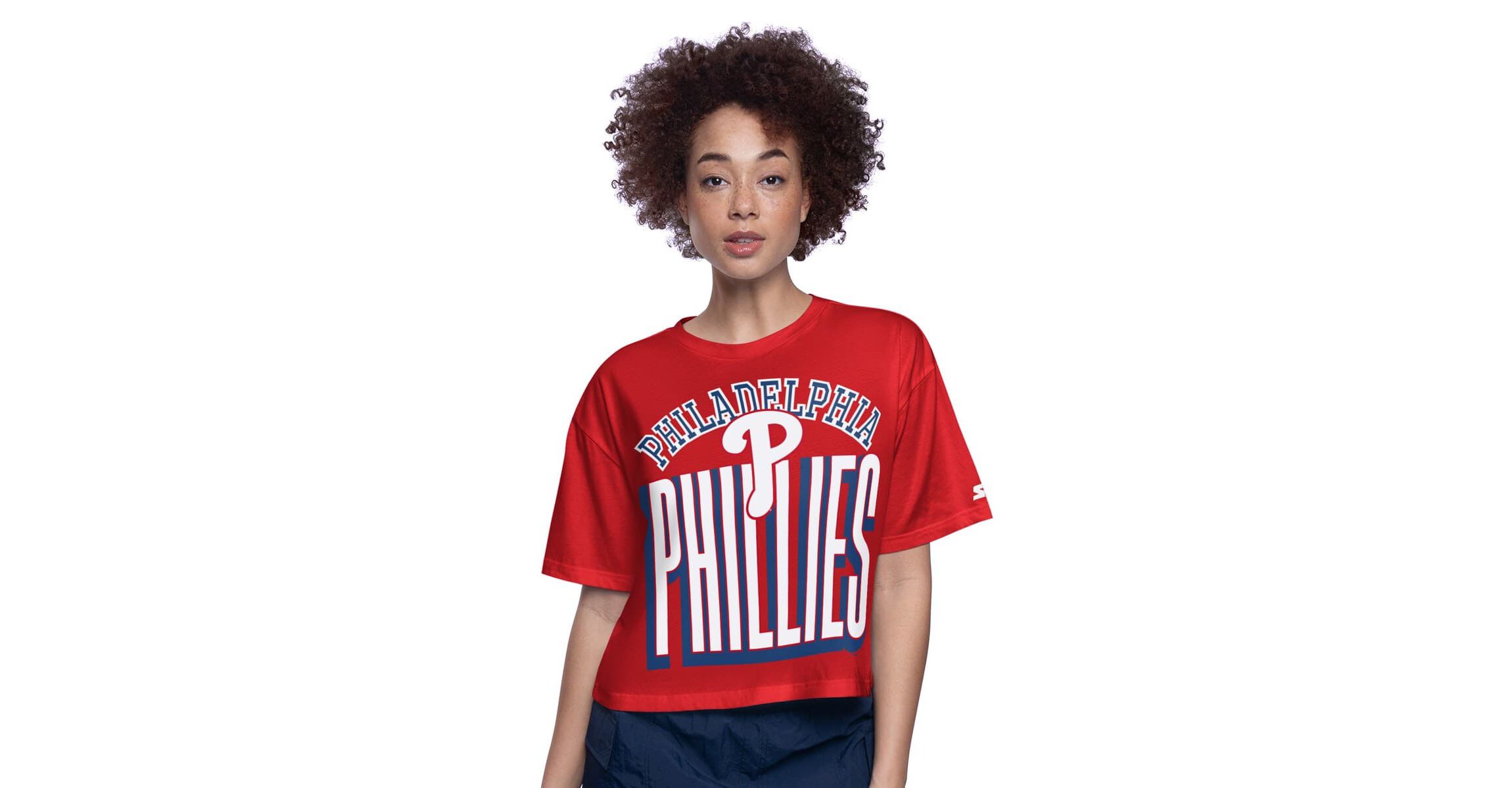 MLB Philadelphia Phillies Play the Ball Boxy Cropped T-Shirt