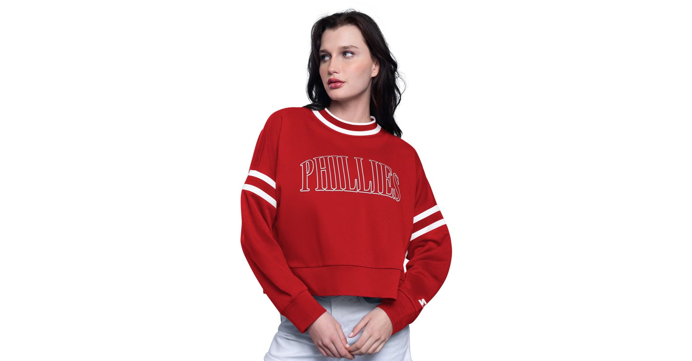 MLB Philadelphia Phillies Power Play Cropped Pullover Sweatshirt