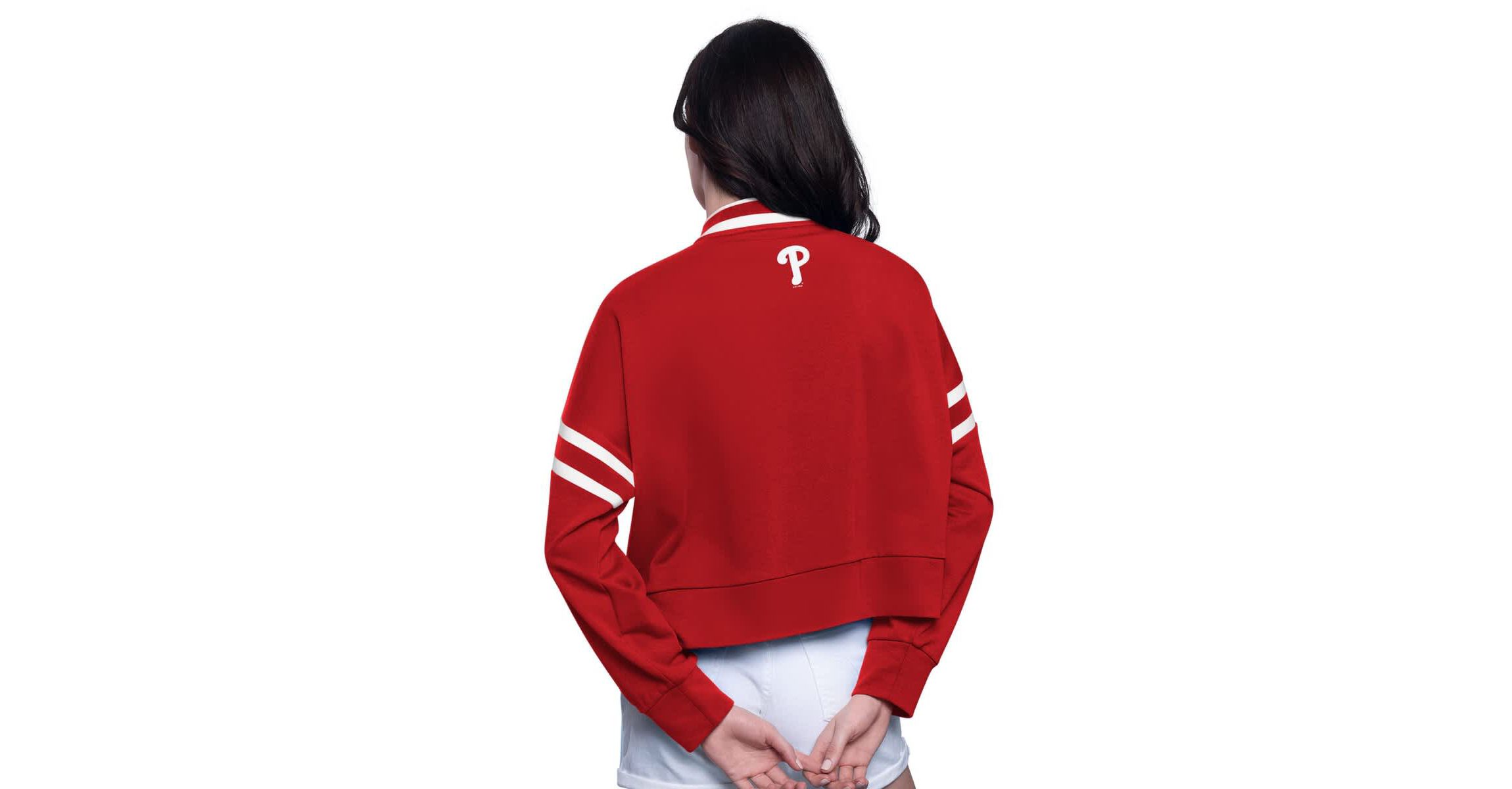 MLB Philadelphia Phillies Power Play Cropped Pullover Sweatshirt