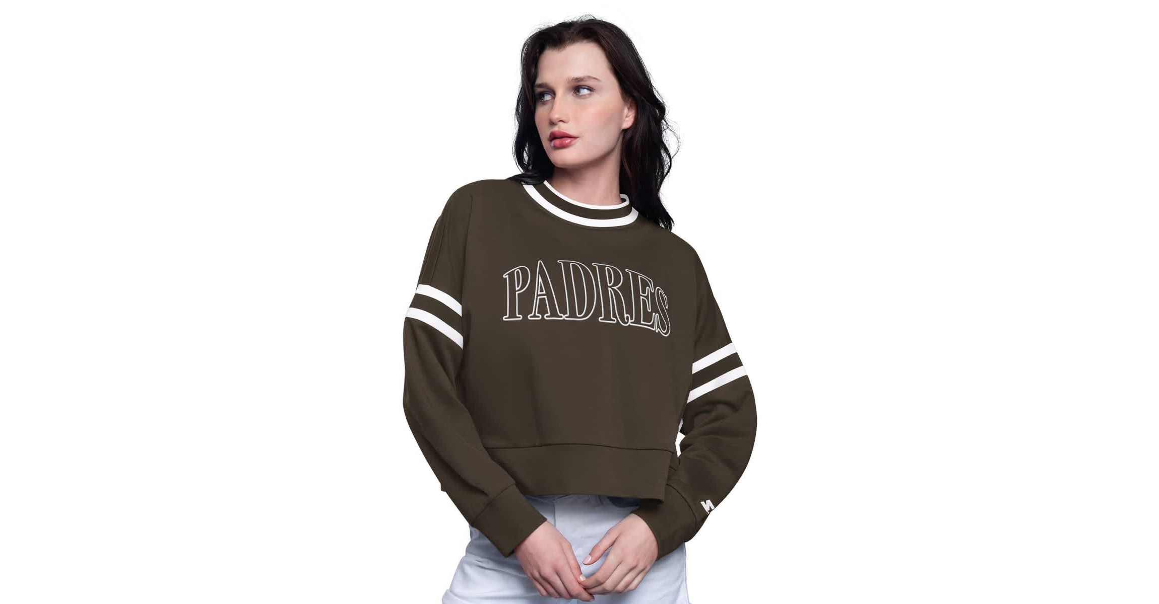 MLB San Diego Padres Power Play Cropped Pullover Sweatshirt