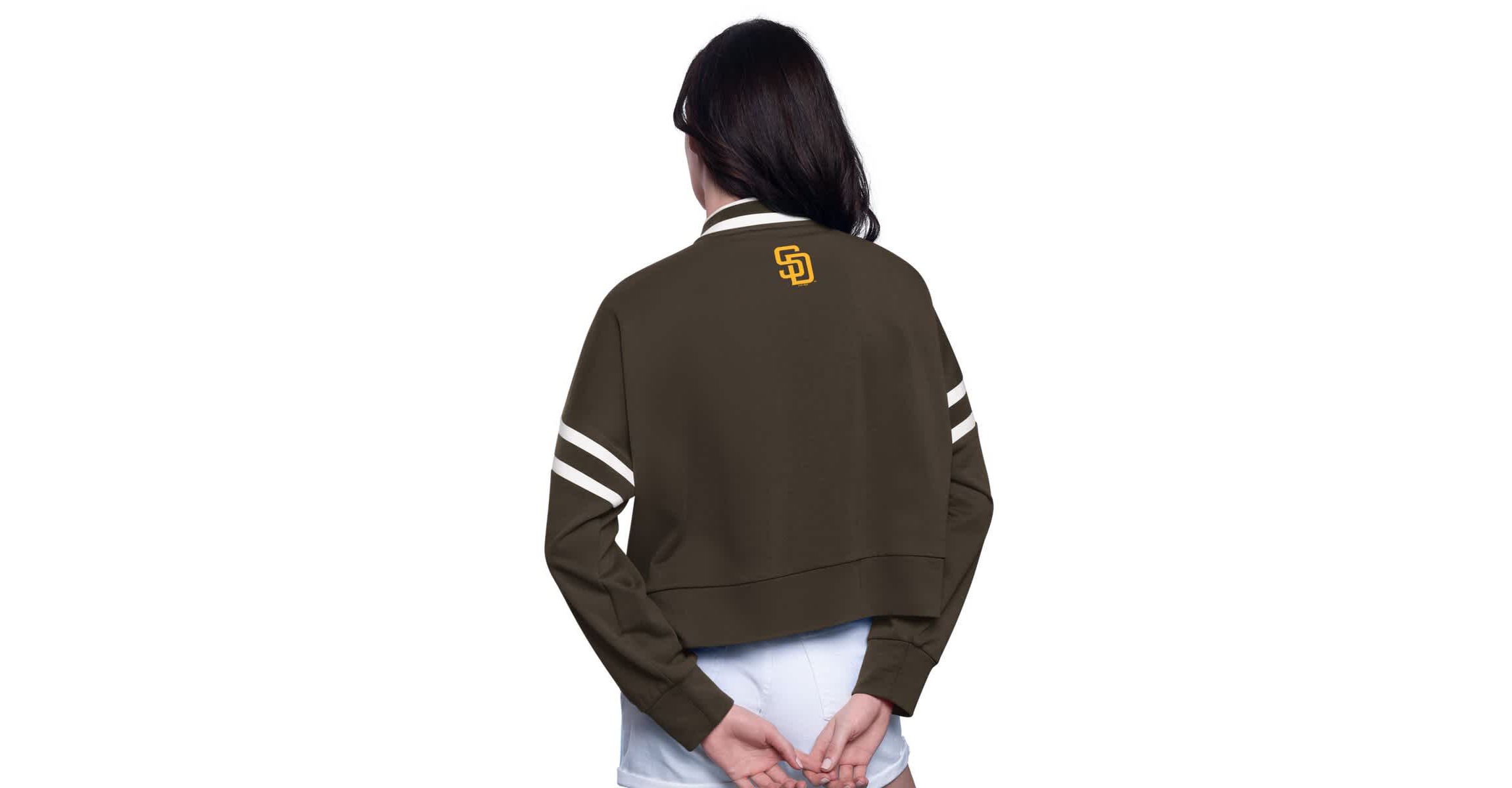 MLB San Diego Padres Power Play Cropped Pullover Sweatshirt