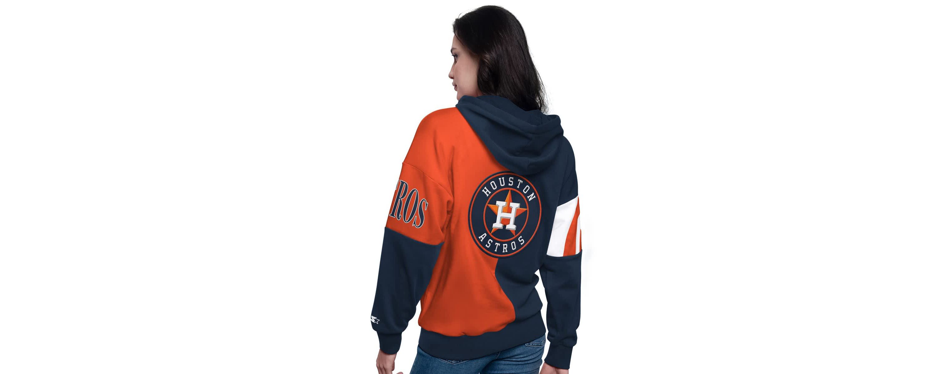 MLB Houston Astros Curve Ball Full Zip Hoodie Sweatshirt