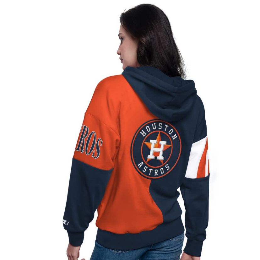 MLB Houston Astros Curve Ball Full Zip Hoodie Sweatshirt