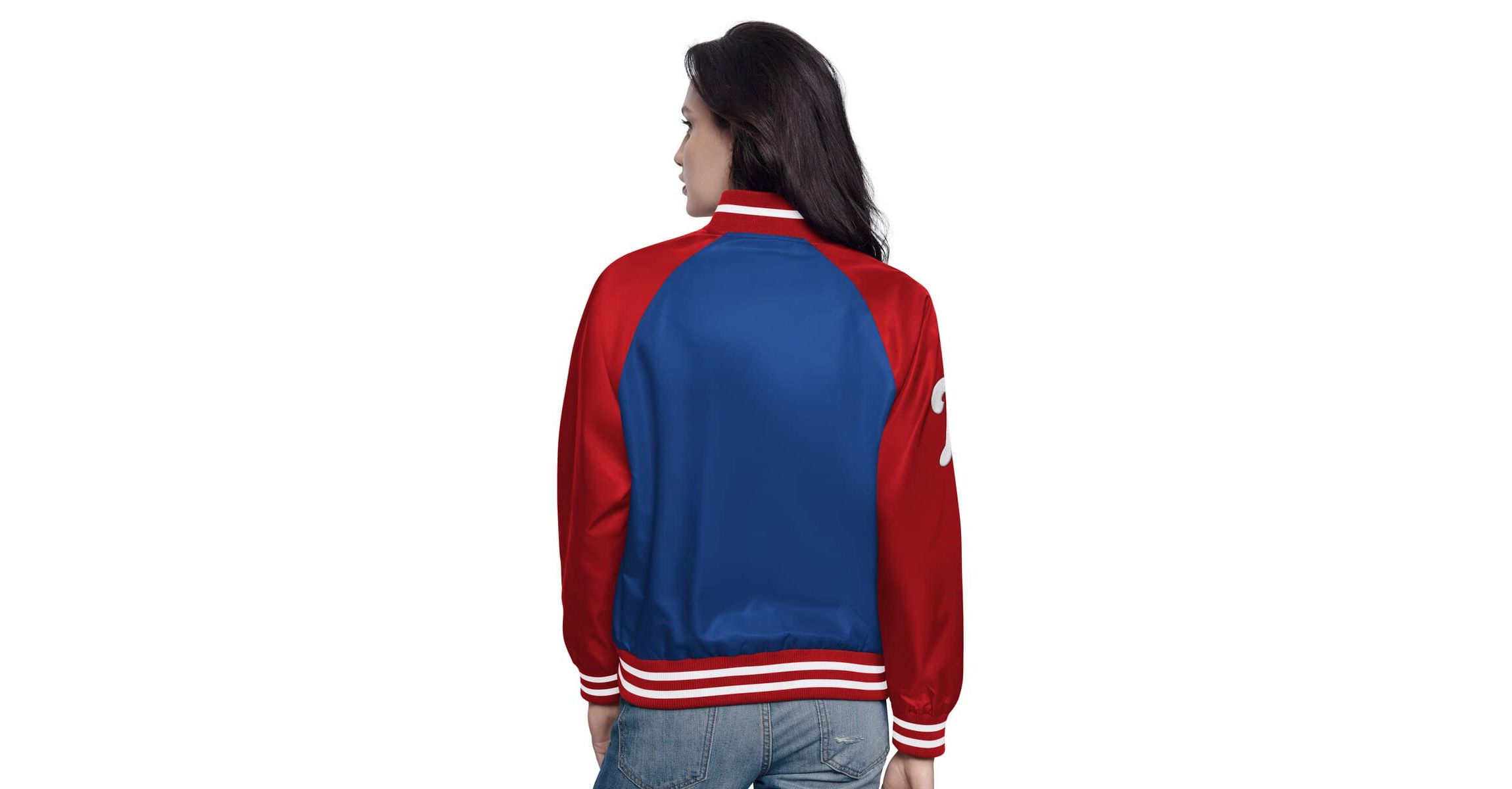 MLB Royal/Red Philadelphia Phillies Home Run Full-Snap Varsity Jacket