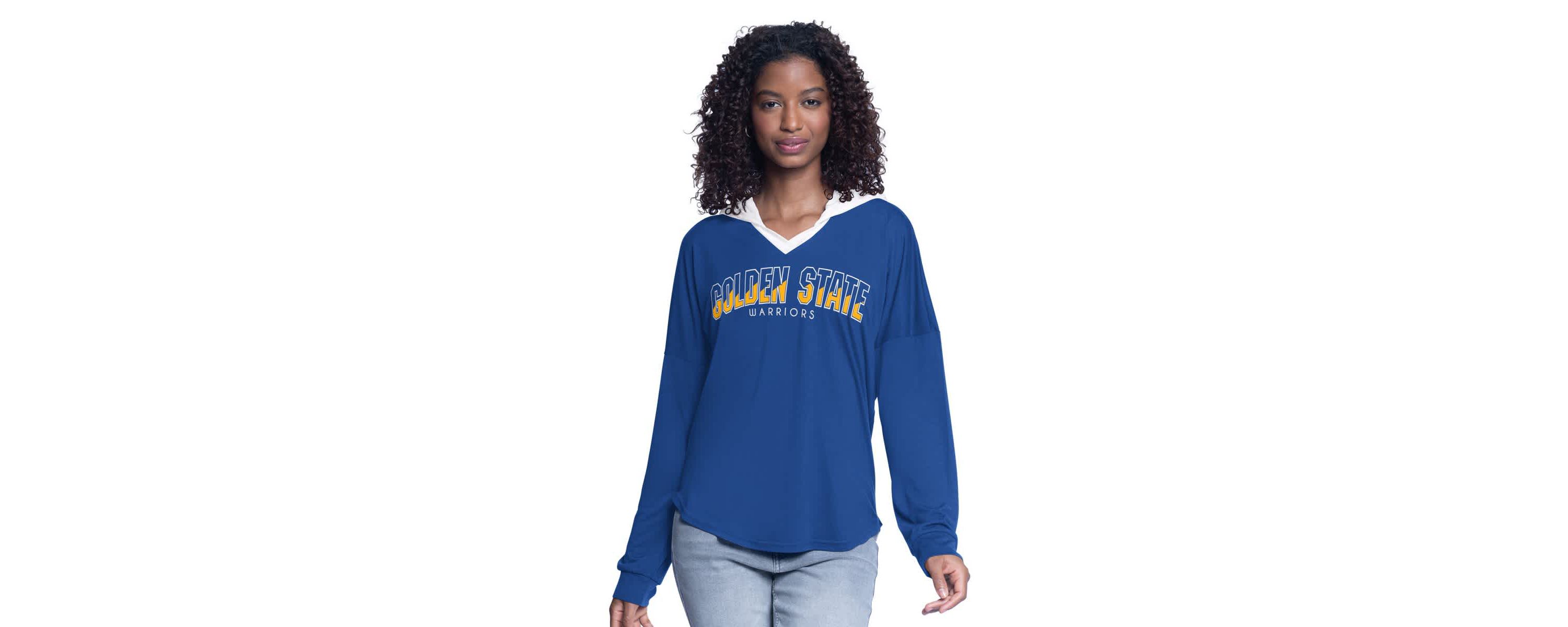 NBA Golden State Warriors Bench Player Oversized Long Sleeve Hooded Top