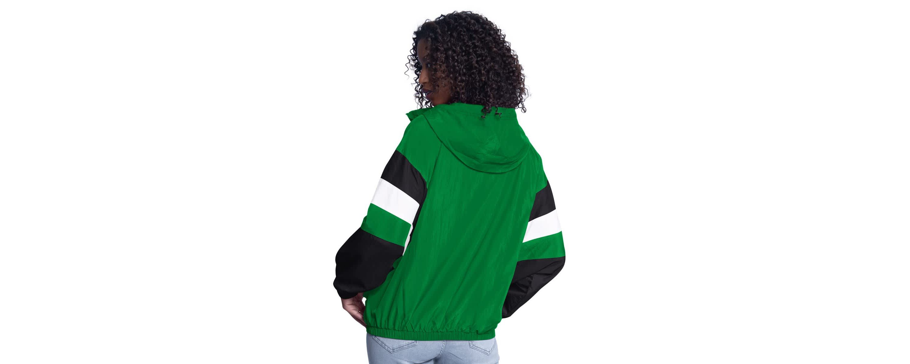 NBA Kelly Green/Black Boston Celtics Game News Oversized Full-Zip Hoodie Jacket