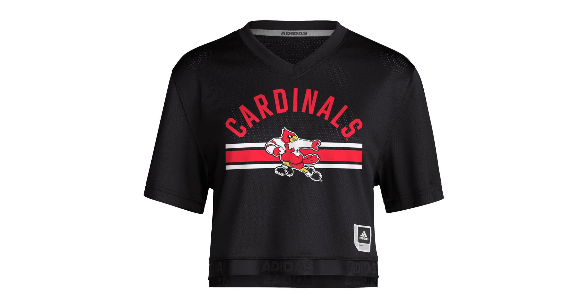 NCAA Louisville Cardinals 1980s Throwback Cropped T-Shirt