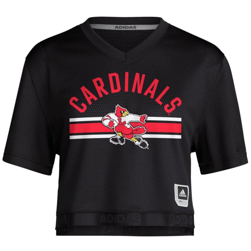 NCAA Louisville Cardinals 1980s Throwback Cropped T-Shirt