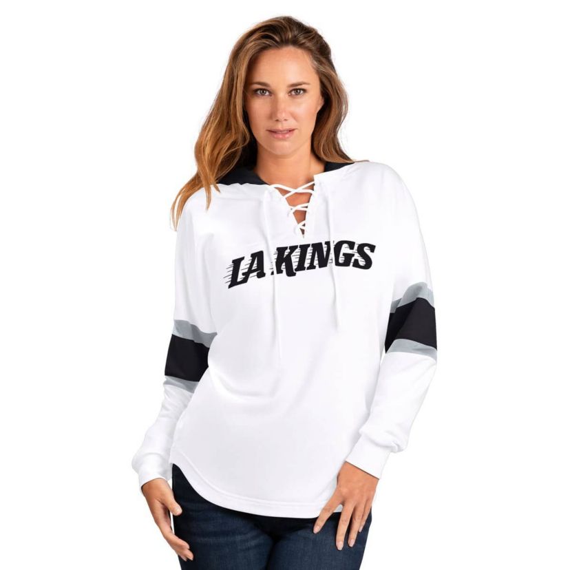 NHL Los Angeles Kings Goal Zone Long Sleeve Lace-Up Hoodie T-Shirt
