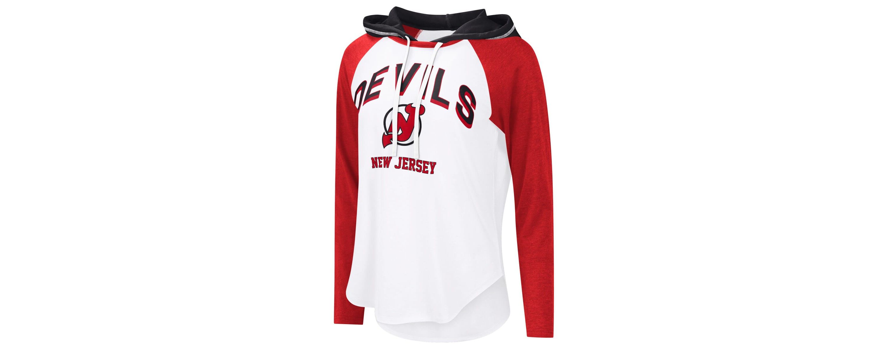 NHL New Jersey Devils VIP Raglan Long Sleeve Hoodie T-Shirt