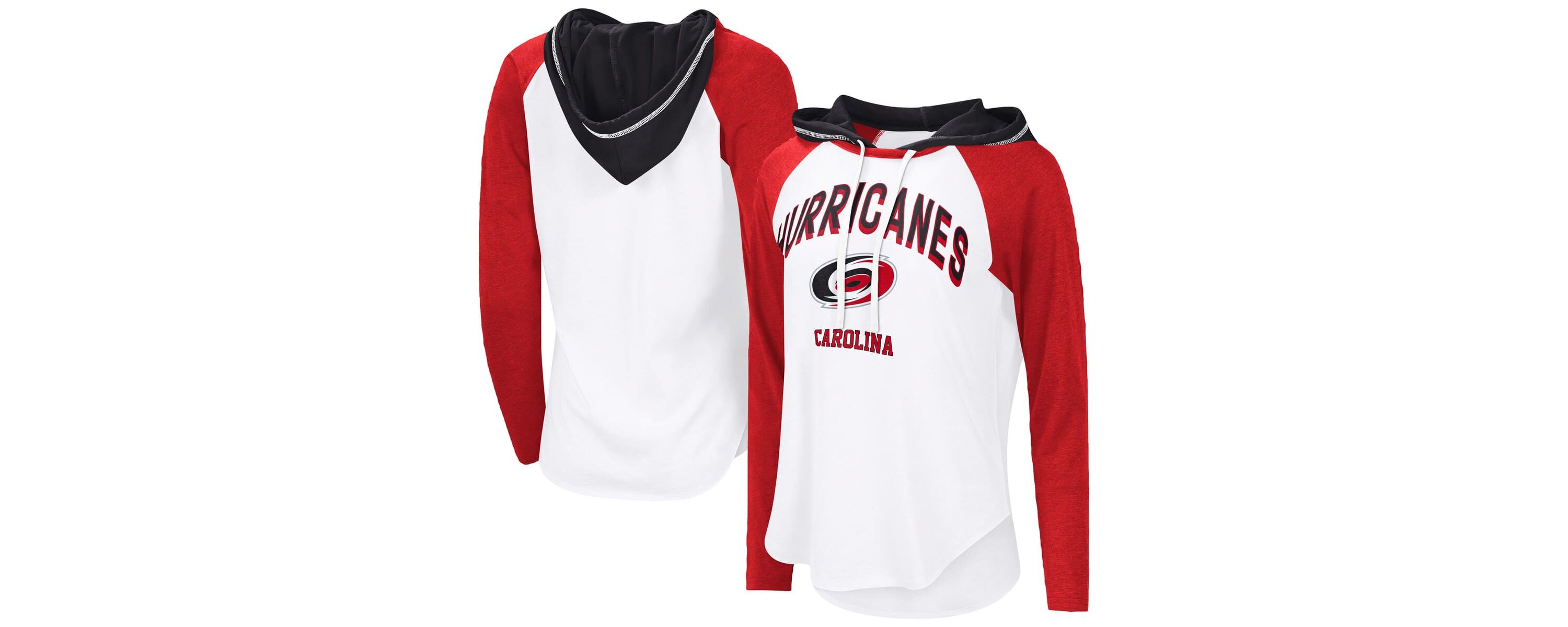 NHL Carolina Hurricanes VIP Raglan Long Sleeve Hoodie T-Shirt