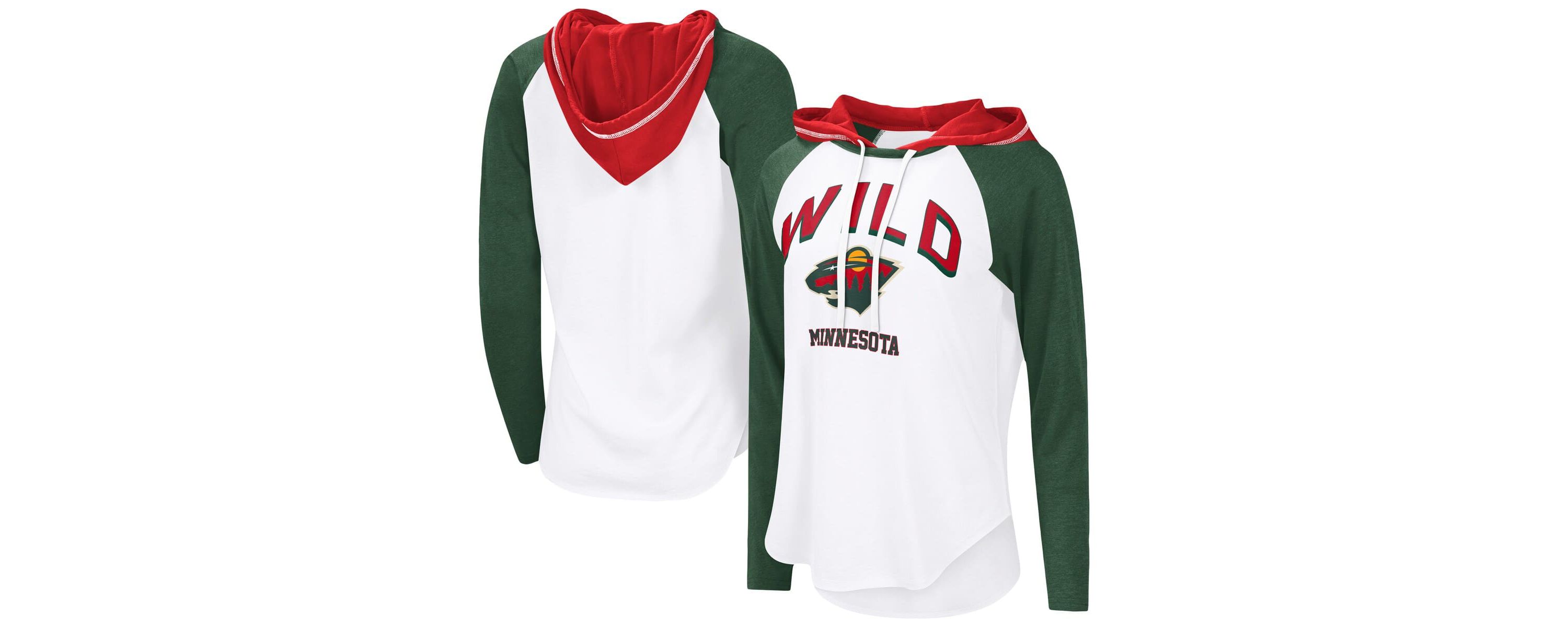 NHL Minnesota Wild VIP Raglan Long Sleeve Hoodie T-Shirt