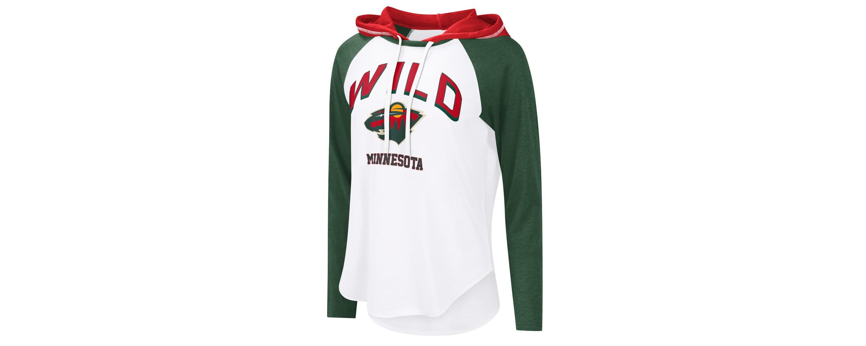 NHL Minnesota Wild VIP Raglan Long Sleeve Hoodie T-Shirt