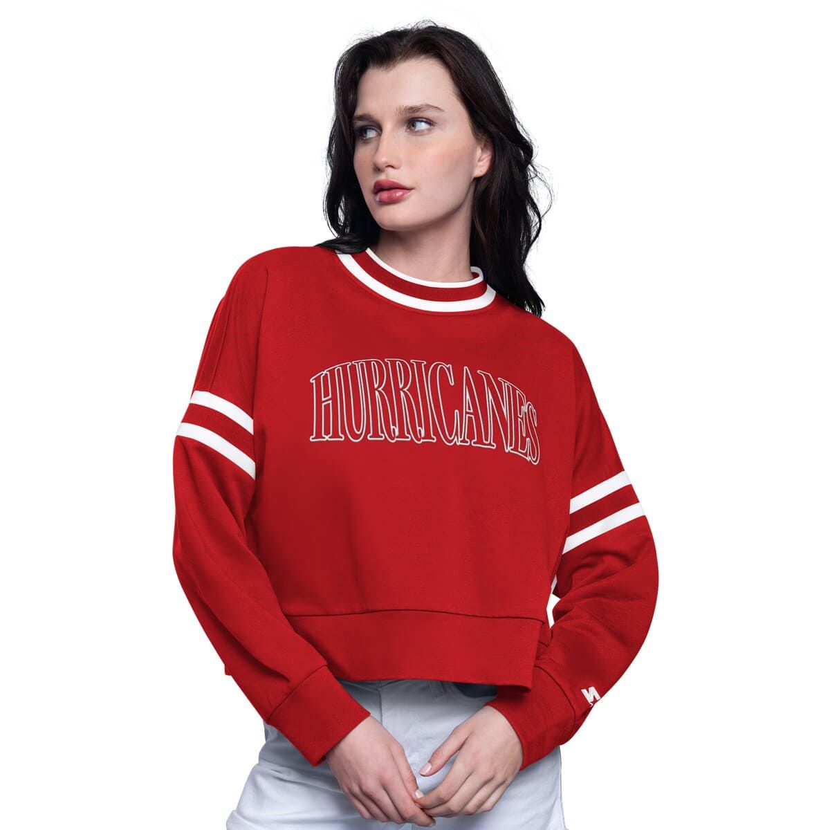 NHL Carolina Hurricanes Power Play Cropped Pullover Sweatshirt