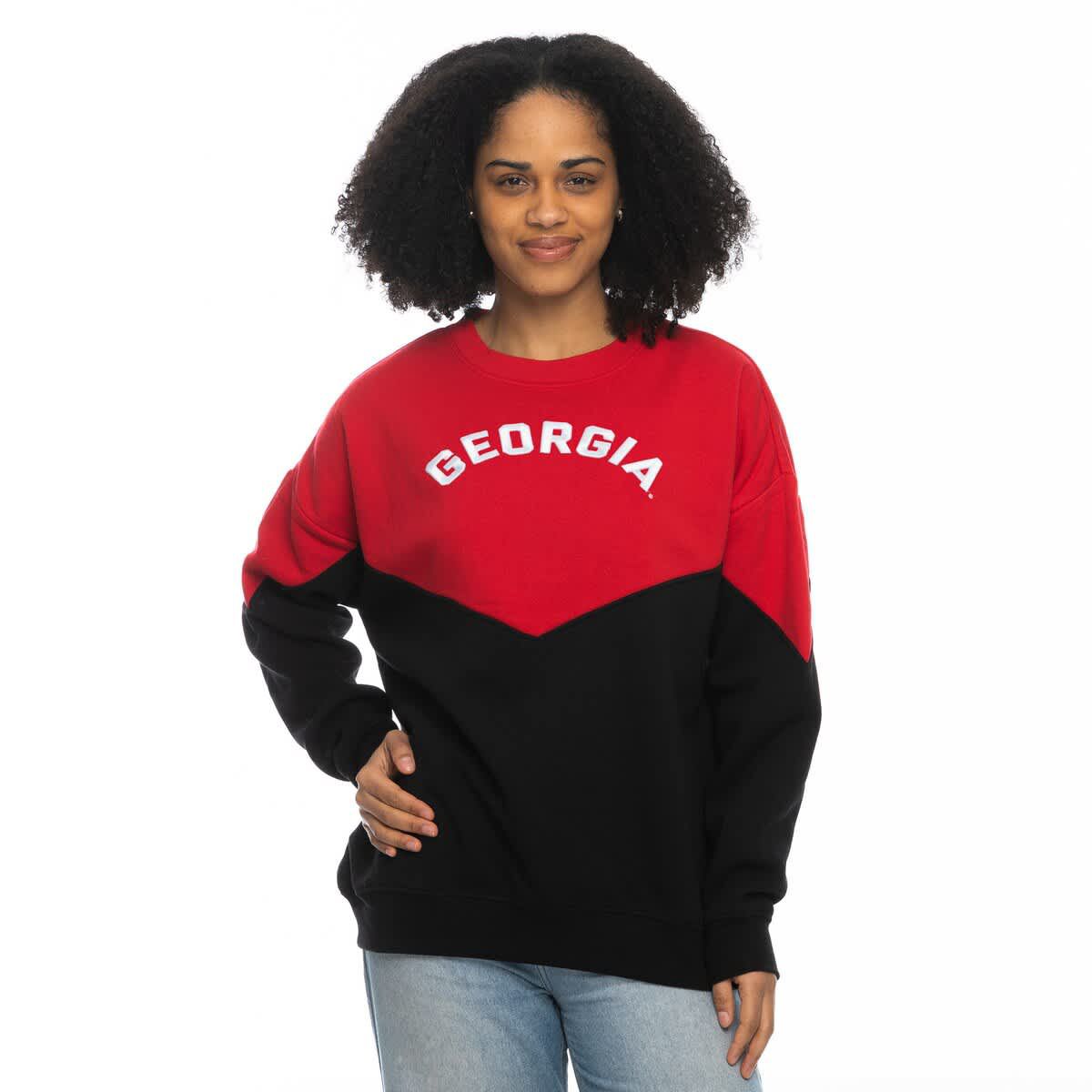 NCAA Georgia Bulldogs Bestie Oversized Pullover Sweatshirt