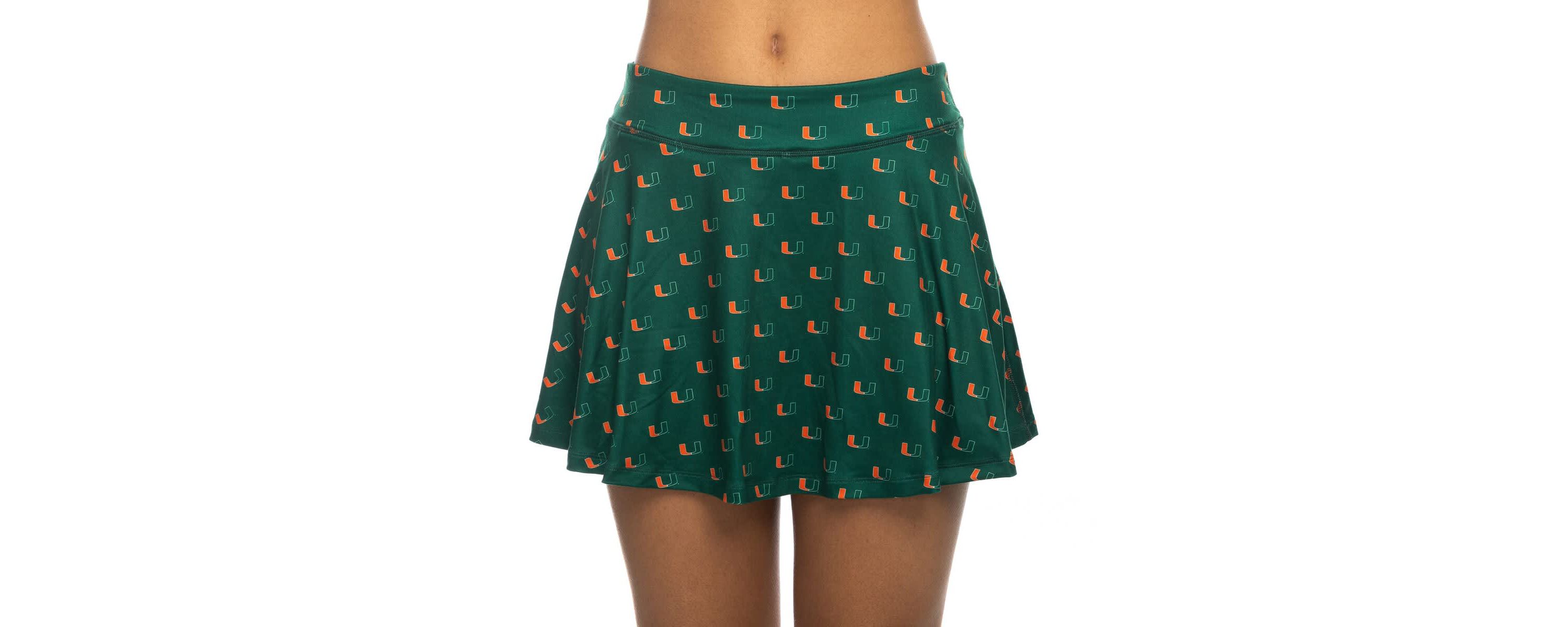 Miami (FL) Hurricanes NCAA Miami Hurricanes All-Over Print Flowy Skort