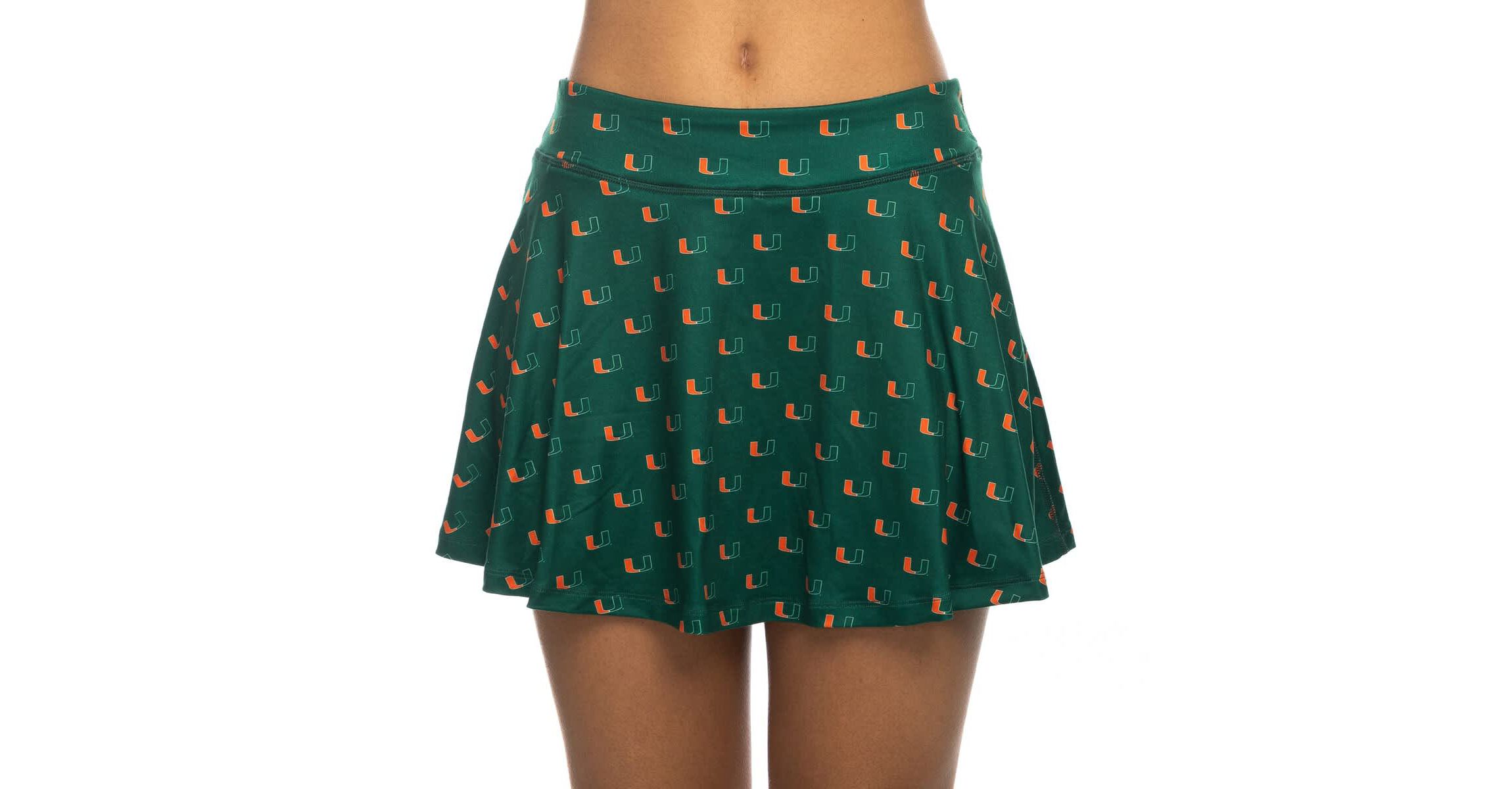 Miami (FL) Hurricanes NCAA Miami Hurricanes All-Over Print Flowy Skort