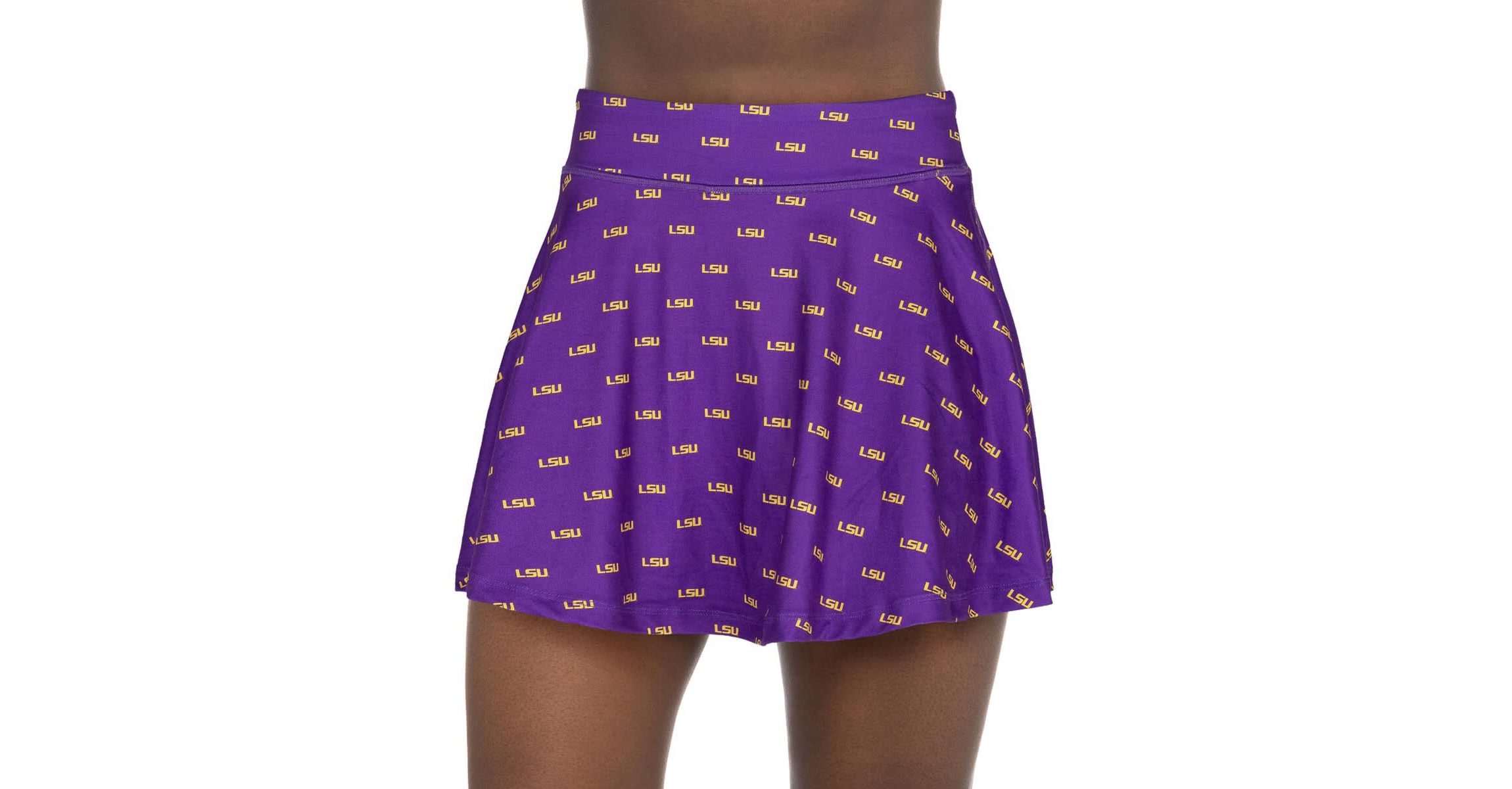 NCAA LSU Tigers All-Over Print Flowy Skort