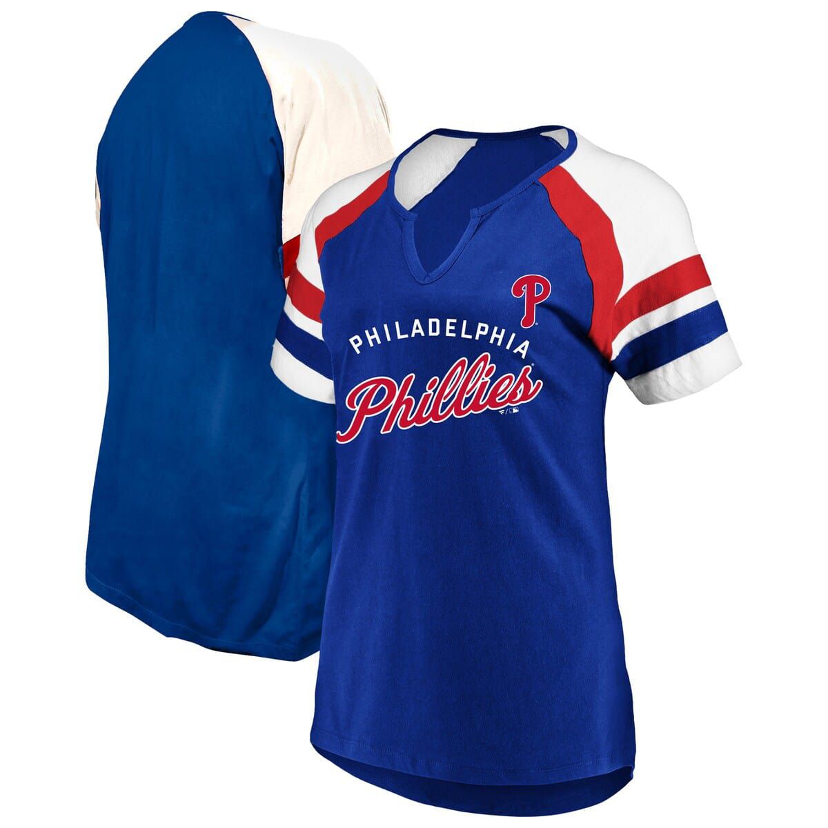 MLB Philadelphia Phillies Arched Notch Neck T-Shirt
