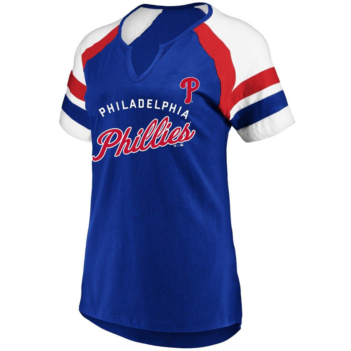MLB Philadelphia Phillies Arched Notch Neck T-Shirt