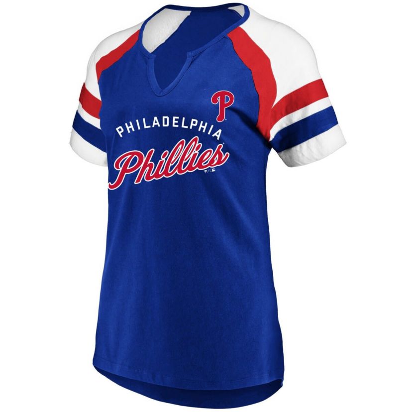 MLB Philadelphia Phillies Arched Notch Neck T-Shirt
