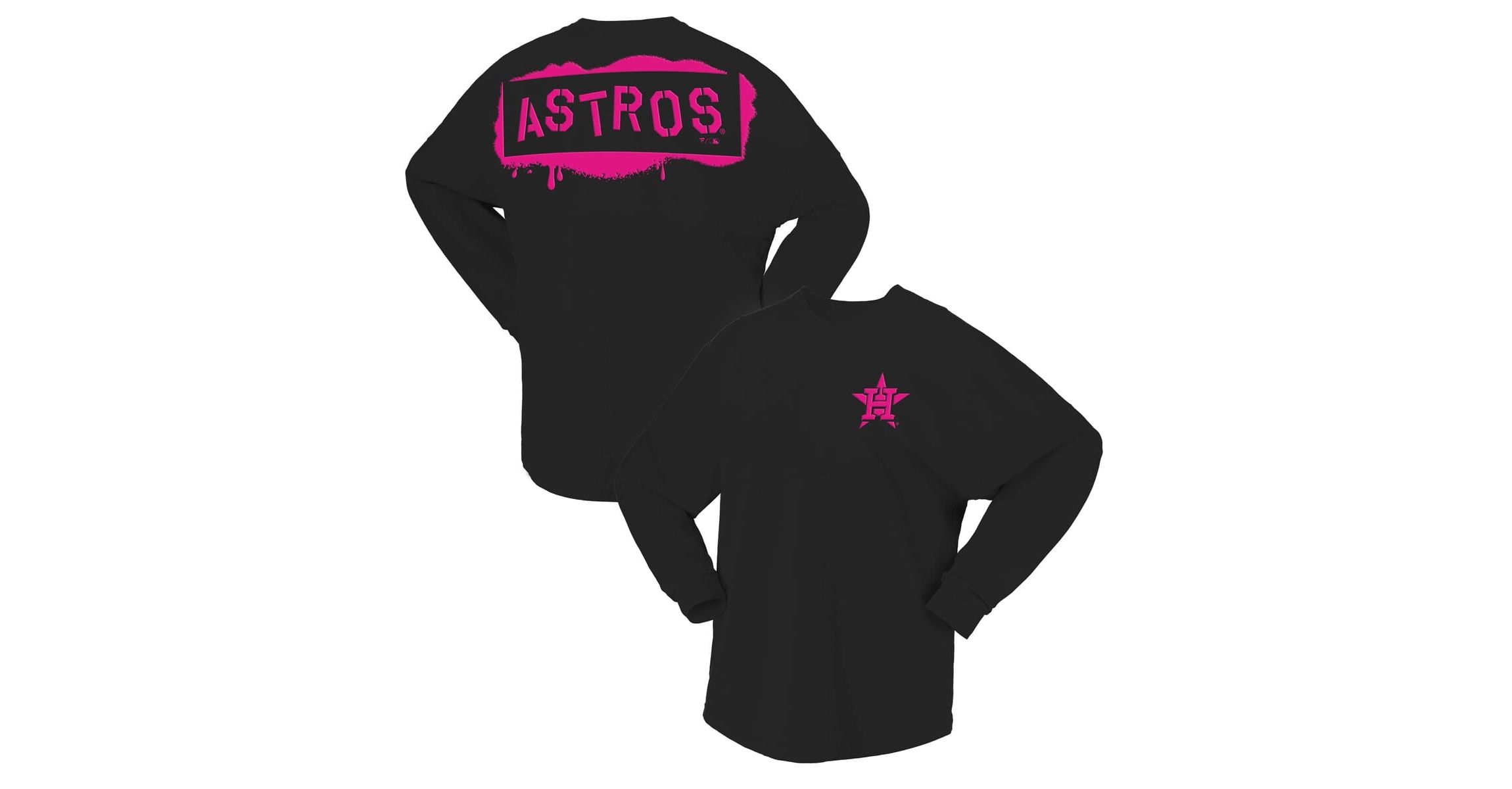 MLB Fanatics Houston Astros Neon Jersey Long Sleeve T-Shirt