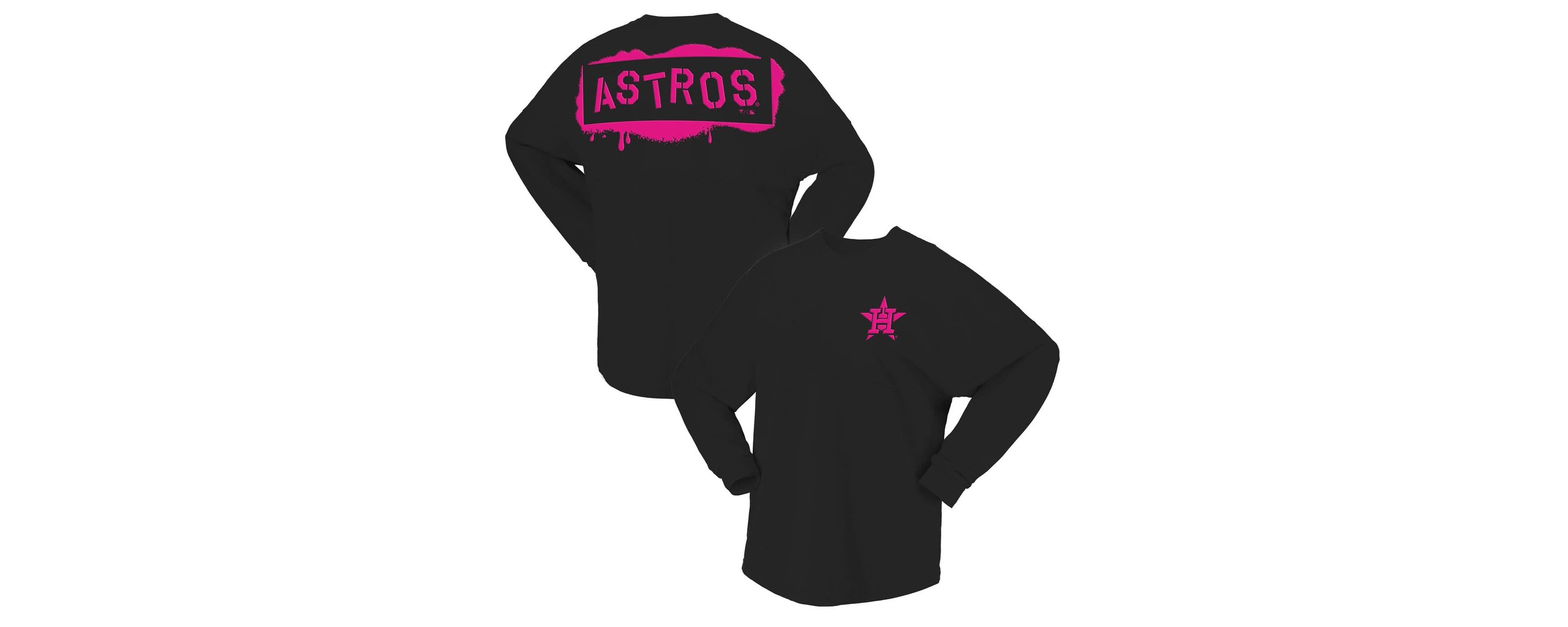 MLB Fanatics Houston Astros Neon Jersey Long Sleeve T-Shirt