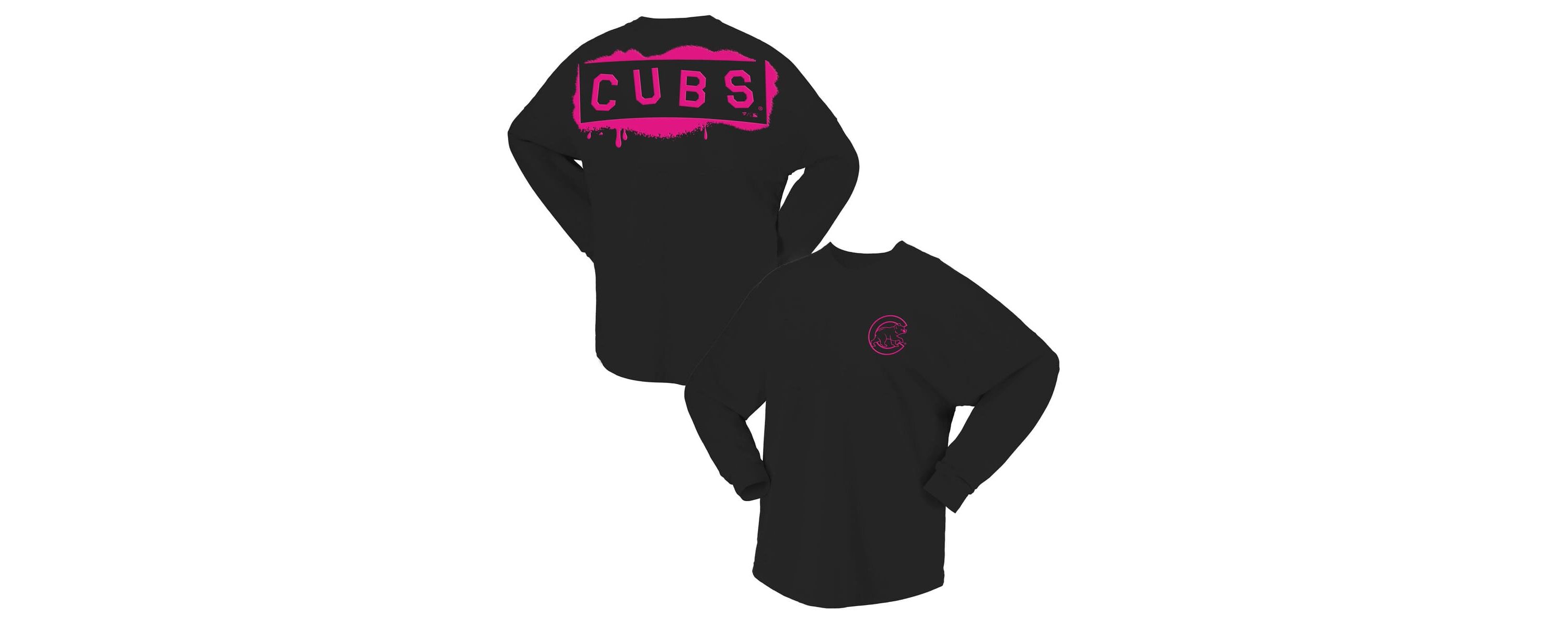 MLB Fanatics Chicago Cubs Neon Jersey Long Sleeve T-Shirt