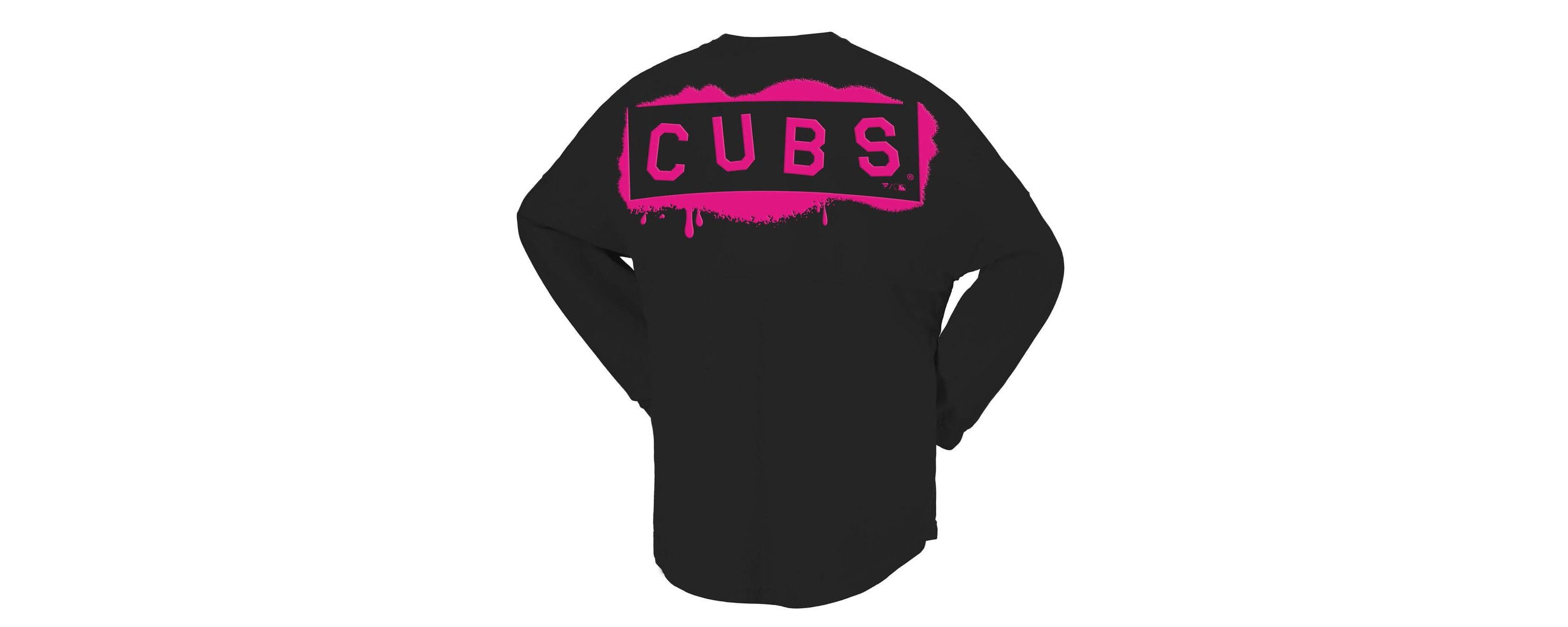 MLB Fanatics Chicago Cubs Neon Jersey Long Sleeve T-Shirt
