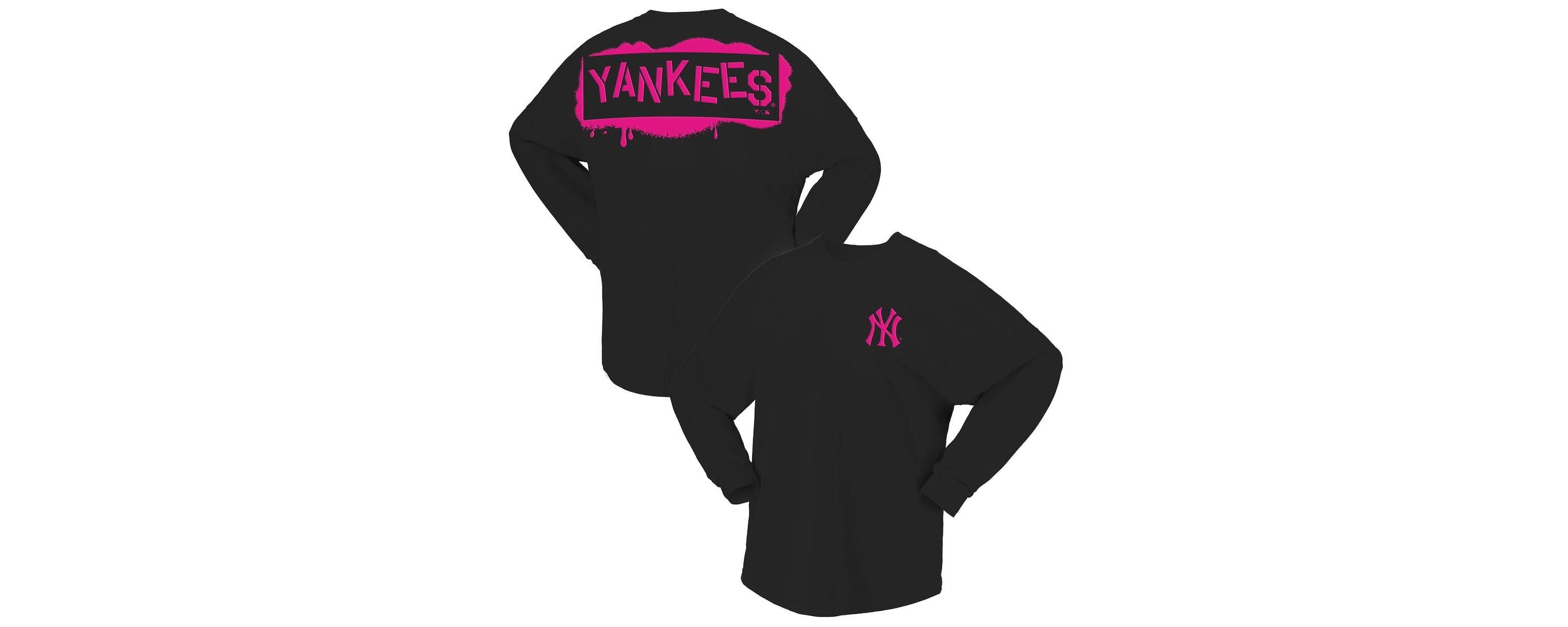 MLB Fanatics New York Yankees Neon Jersey Long Sleeve T-Shirt