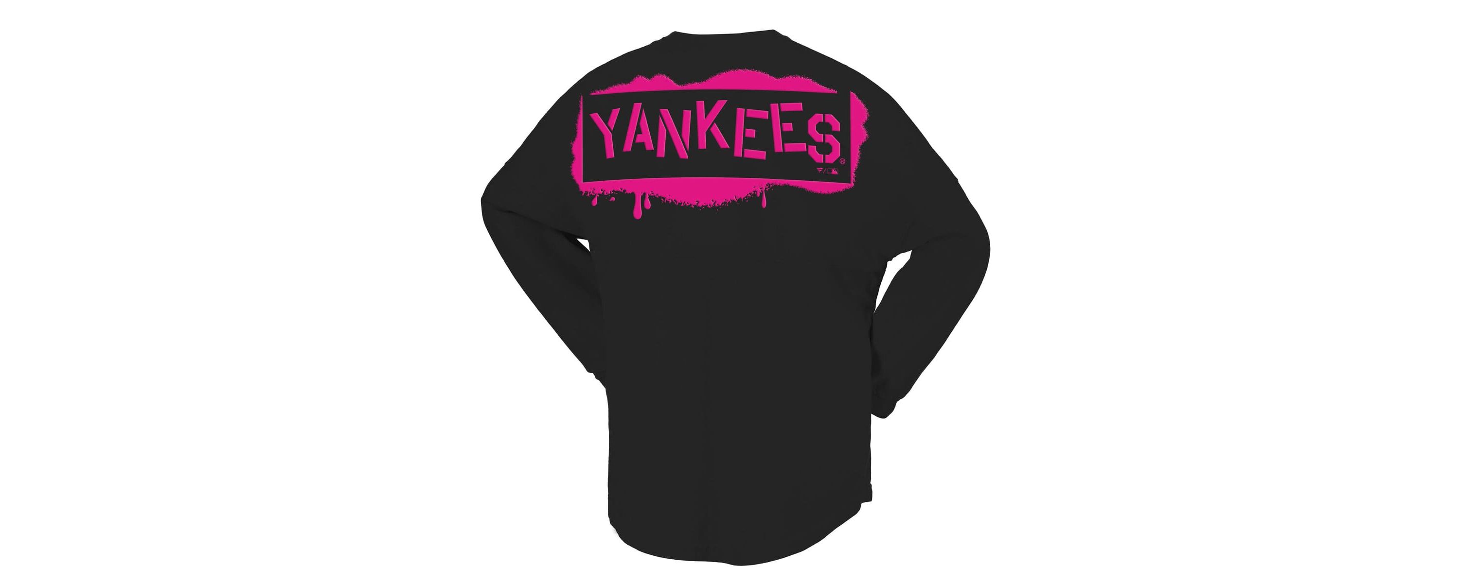 MLB Fanatics New York Yankees Neon Jersey Long Sleeve T-Shirt