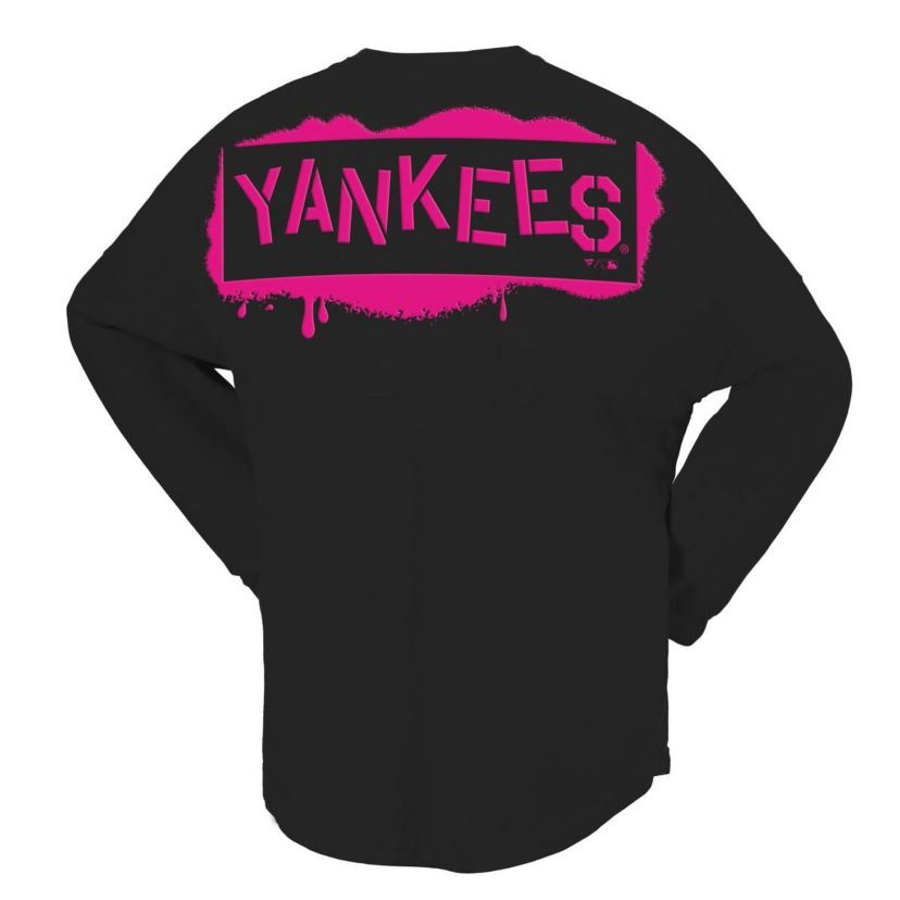 MLB Fanatics New York Yankees Neon Jersey Long Sleeve T-Shirt