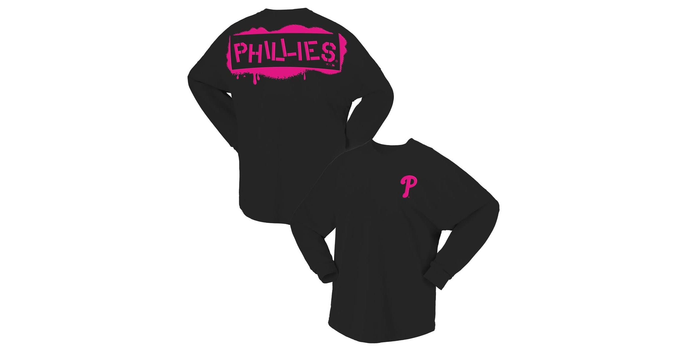 MLB Fanatics Philadelphia Phillies Neon Jersey Long Sleeve T-Shirt