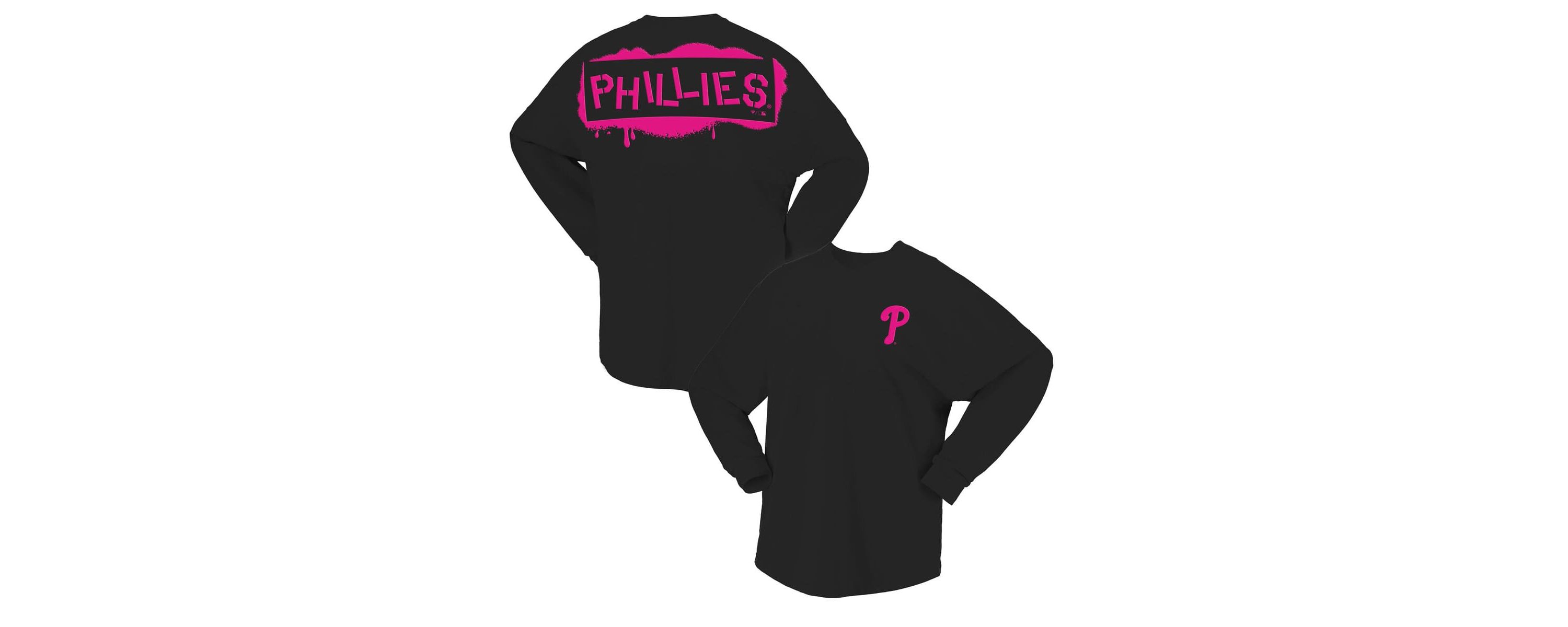 MLB Fanatics Philadelphia Phillies Neon Jersey Long Sleeve T-Shirt