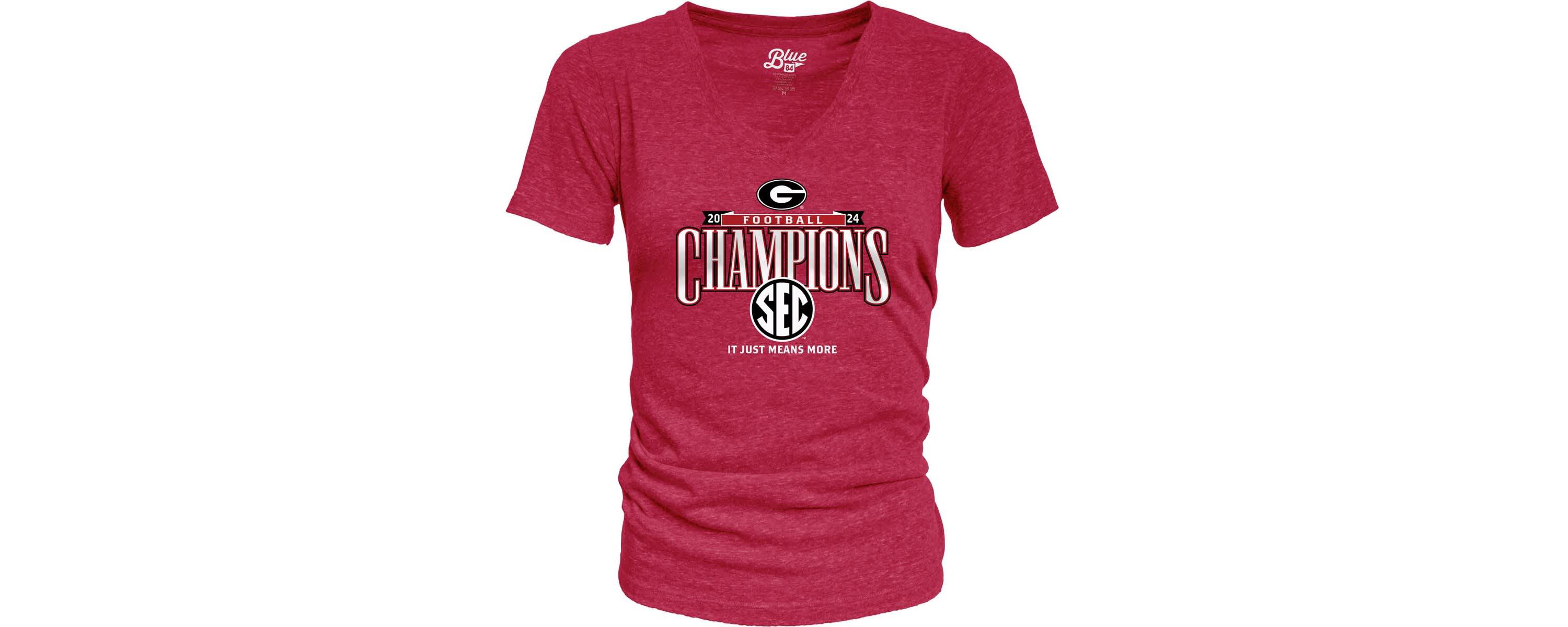 NCAA Georgia Bulldogs 2024 SEC Football Conference s Locker Room V-Neck T-Shirt