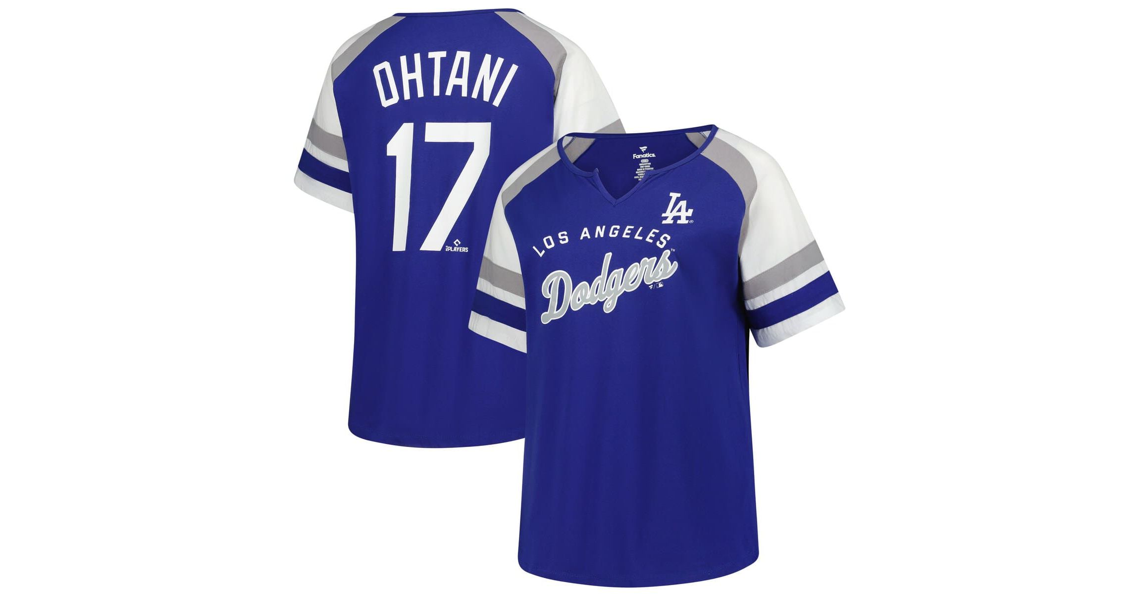 MLB Shohei Ohtani Los Angeles Dodgers Plus Size Name & Number Raglan T-Shirt
