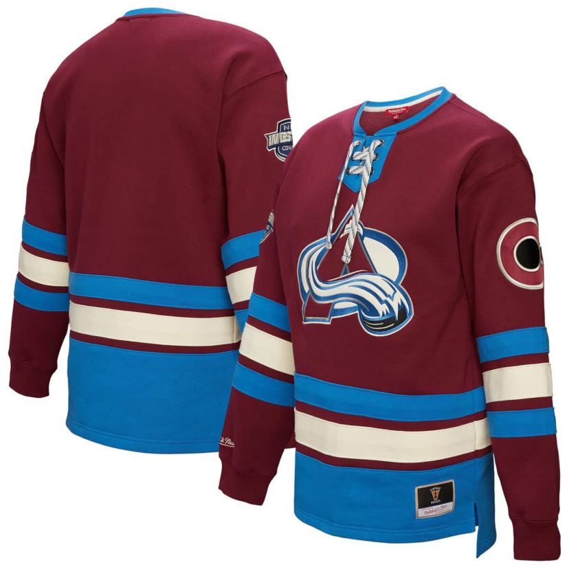 NHL Colorado Avalanche Lace-Up Pullover Sweatshirt