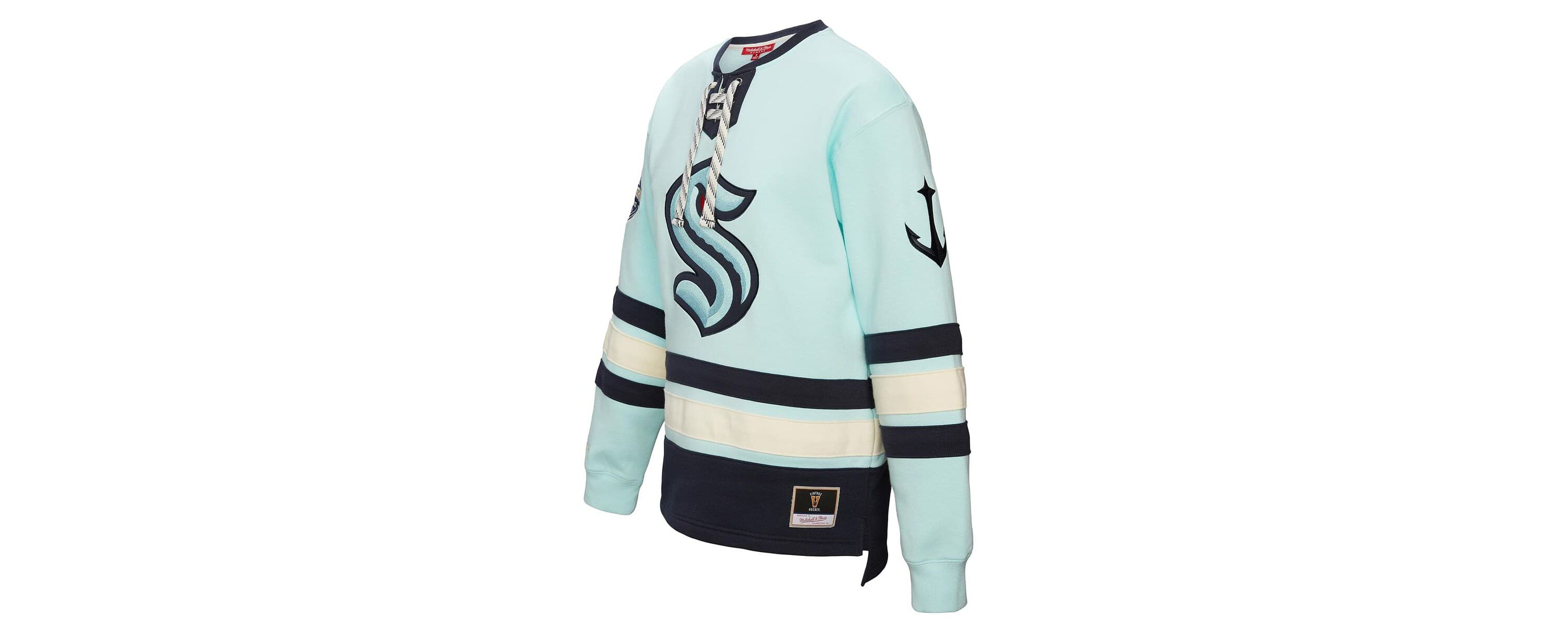 NHL Light Seattle Kraken Lace-Up Pullover Sweatshirt